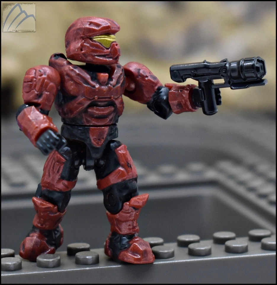 HALO MEGA BLOKS UNSC MAROON SPARTAN RECRUIT MINI FIGURE 97123 HORNET VS VAMPIRE - Image 2 of 4