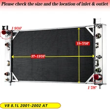 3-Row Radiator For 2001-2002 Chevy Silverado GMC Sierra 2500 3500 8.1L DPI #2537