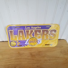 Vintage Los Angeles Lakers Plastic License Plate, Made In USA!
