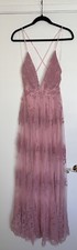 Windsor Formal Dress Blush Maxi Dress With Slits And Floral Detail Size S