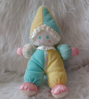 Vintage Playskool Pastel SWEET BEGINNINGS Clown 1991 Baby Soft Doll 11252 