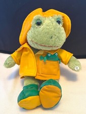 Puddle Jumper Frog Plush With Raincoat and Boots - NEW