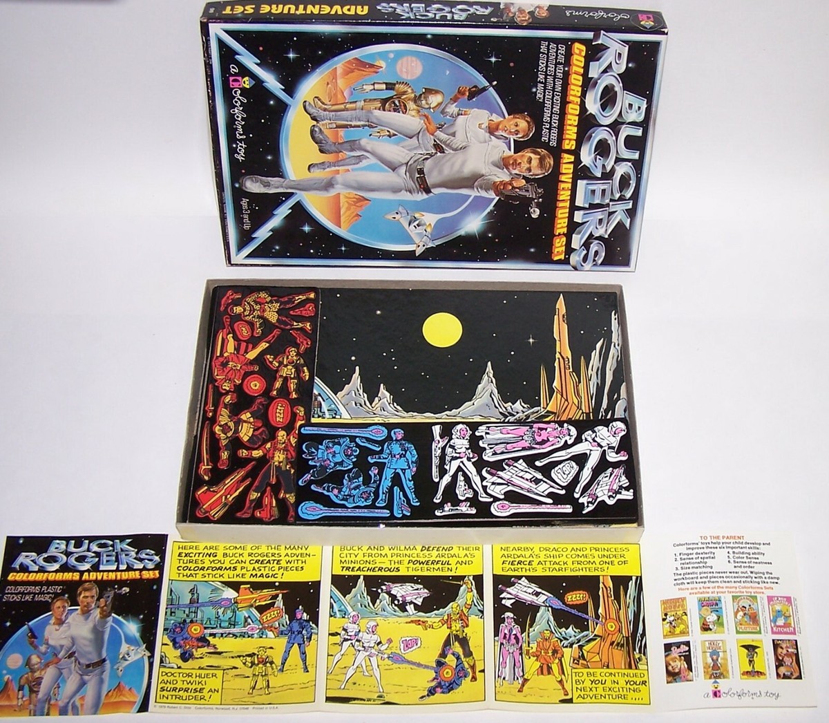 Vintage Buck Rogers Colorforms Adventure Set #645 Opened Unused 1979