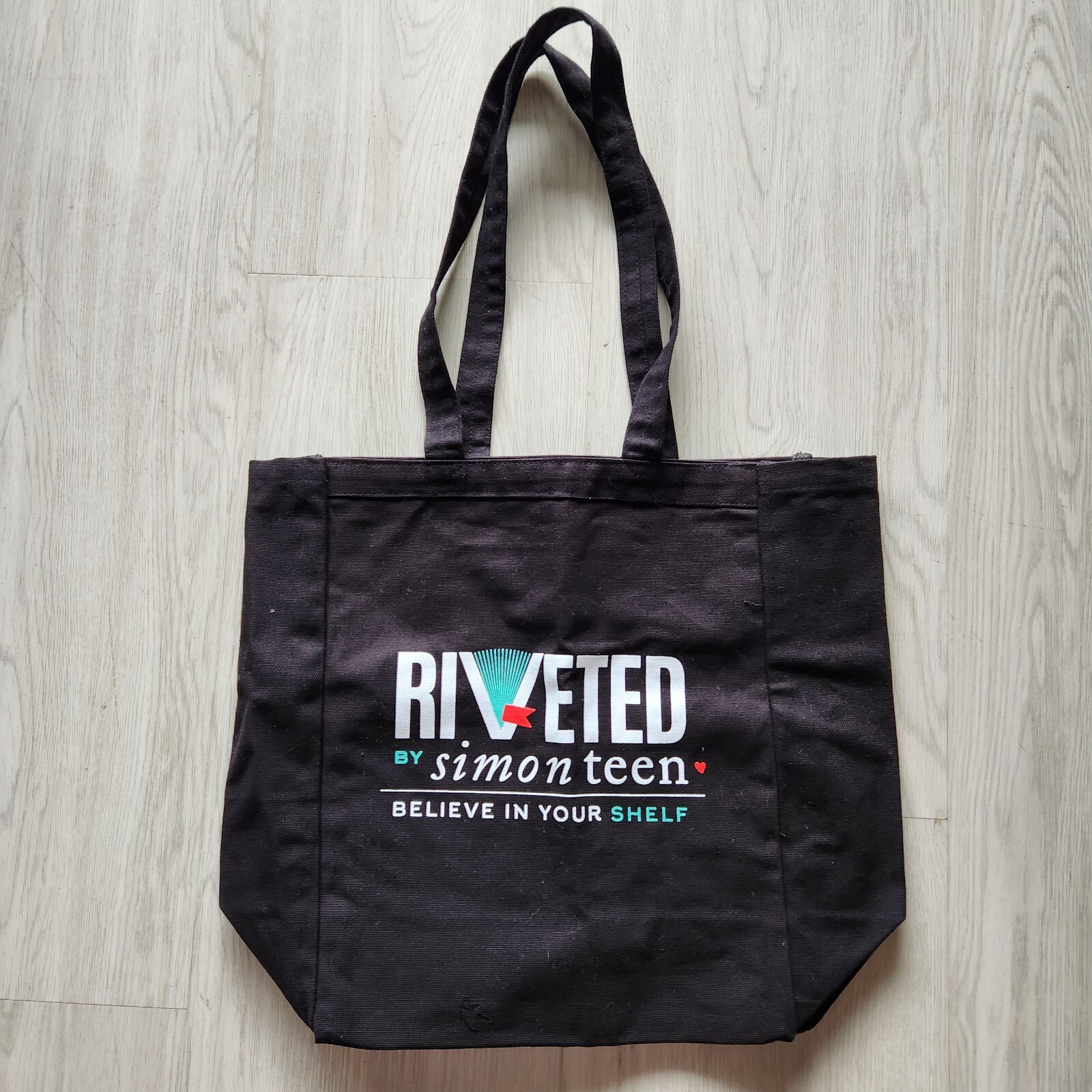 Riveted by Simon Teen Reusable Shopping Tote Bag 13x11x5 Inches