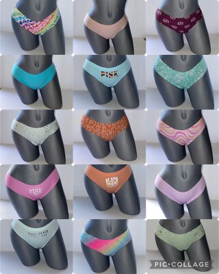 Victoria s Secret Pink No Show Seamless Thong Underwear Panties . NWT