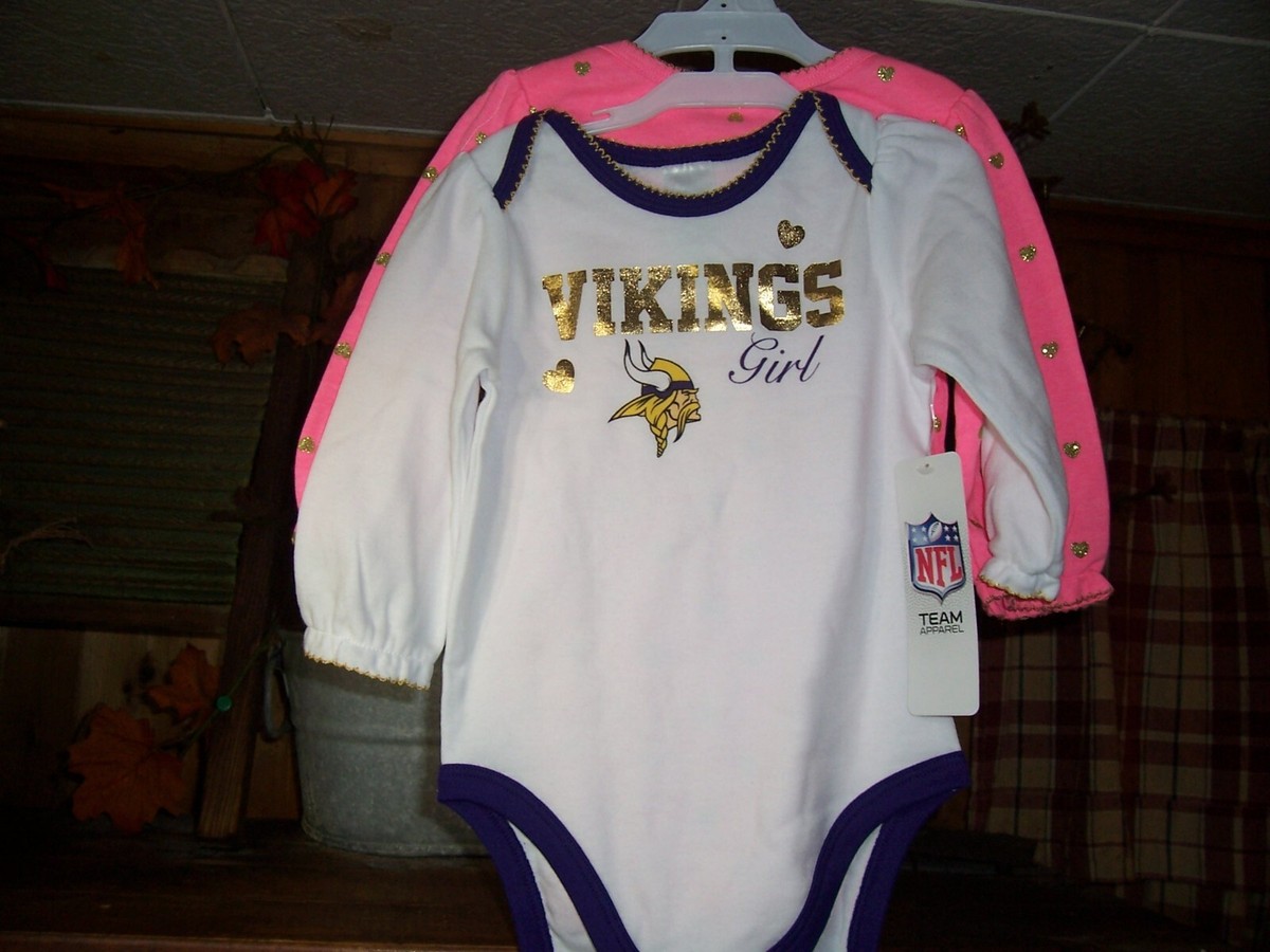 MINNESOTA VIKINGS INFANT GIRLS ONE PIECE PIECE SET SIZE 6-12