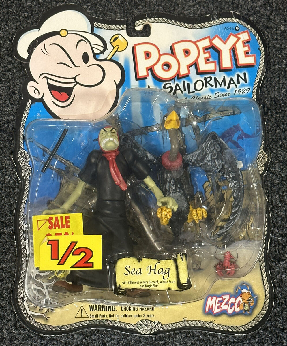 Vintage 2001 Mezco Toyz Popeye The Sailorman Lot of 4 Carded Vintage 2001 Mezco Toyz Popeye The Sailorman Lot of 4 Carded