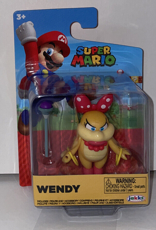 Jakks Pacific Super Mario ~ Wendy With Wand ~ 2.5" Collectable Figure