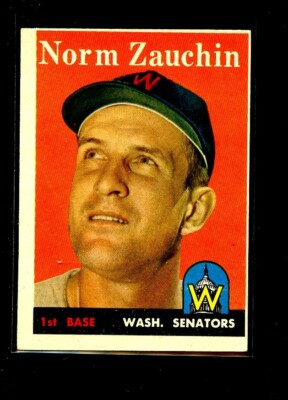 1958 TOPPS #422 NORM ZAUCHIN SENATORS EXMINT(OC) E07495 | eBay