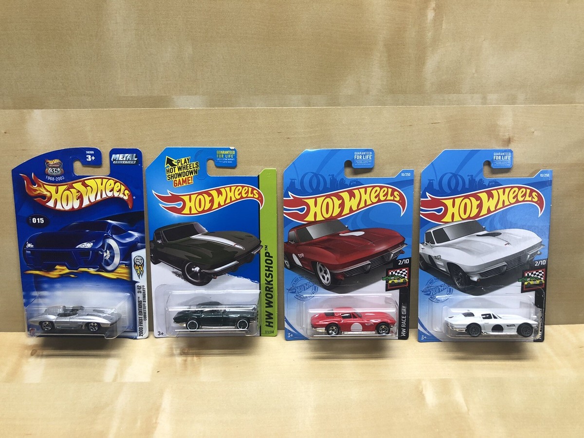 Hot Wheels 64 Corvette Sting Ray White Red 2014 Kmart Green