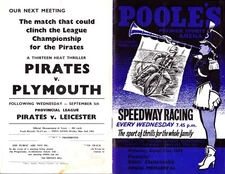 POOLE - PL Riders QR 22-08-1962 Programme  +++ FREE UK POSTAGE