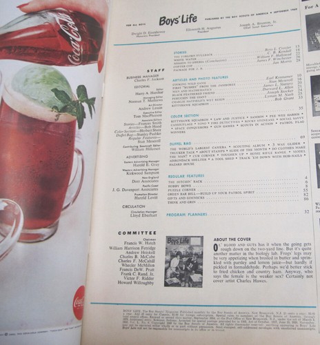 Boys Life Magazine 1960 September Boy Scouts GREAT Shape FULL PAGE Coke 7-Up Ads - Picture 2 of 2