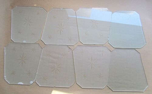 RECLAIMED FROSTED GLASS PANELS FOR HANGING LANTERN / LIGHT (Ref8160) - Picture 1 of 6