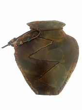Rustic southwest metal wall hanging Pot - Approx. 8” Tall