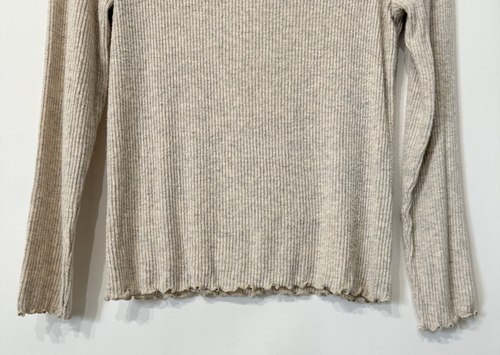 Maglione a costine Short Story taglia large Petite Blush orlo con volant elasticizzato morbido - Foto 4 di 7