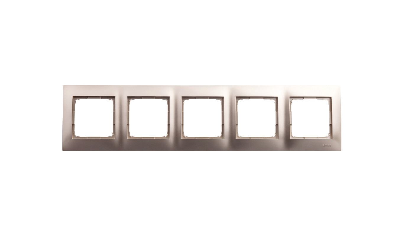 Simon 54 Premium Fivefold frame, golden matt DR5 / 44 /T2UK