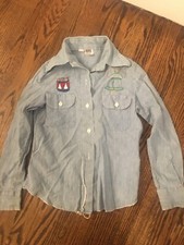 Montgomery Ward Children's Western Cowboy Shirt 12 Vintage Child' Jean Embroider