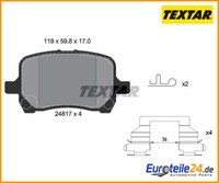 Bremsbelagsatz, Scheibenbremse Q+ Textar 2481701