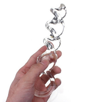 Spiral Crystal Glass Anal Dildo Sex Toys Butt Plug Massager Stimulation  Wand Men | eBay