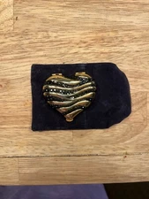 Estee Lauder empty Gold  and Black  Heart lucidity powder compact