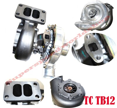 EMUSA TB12 T3/T4 Hybrid Turbocharger T04E 0.5 A/R T3 0.84 A/R 4Bolt Divided T3