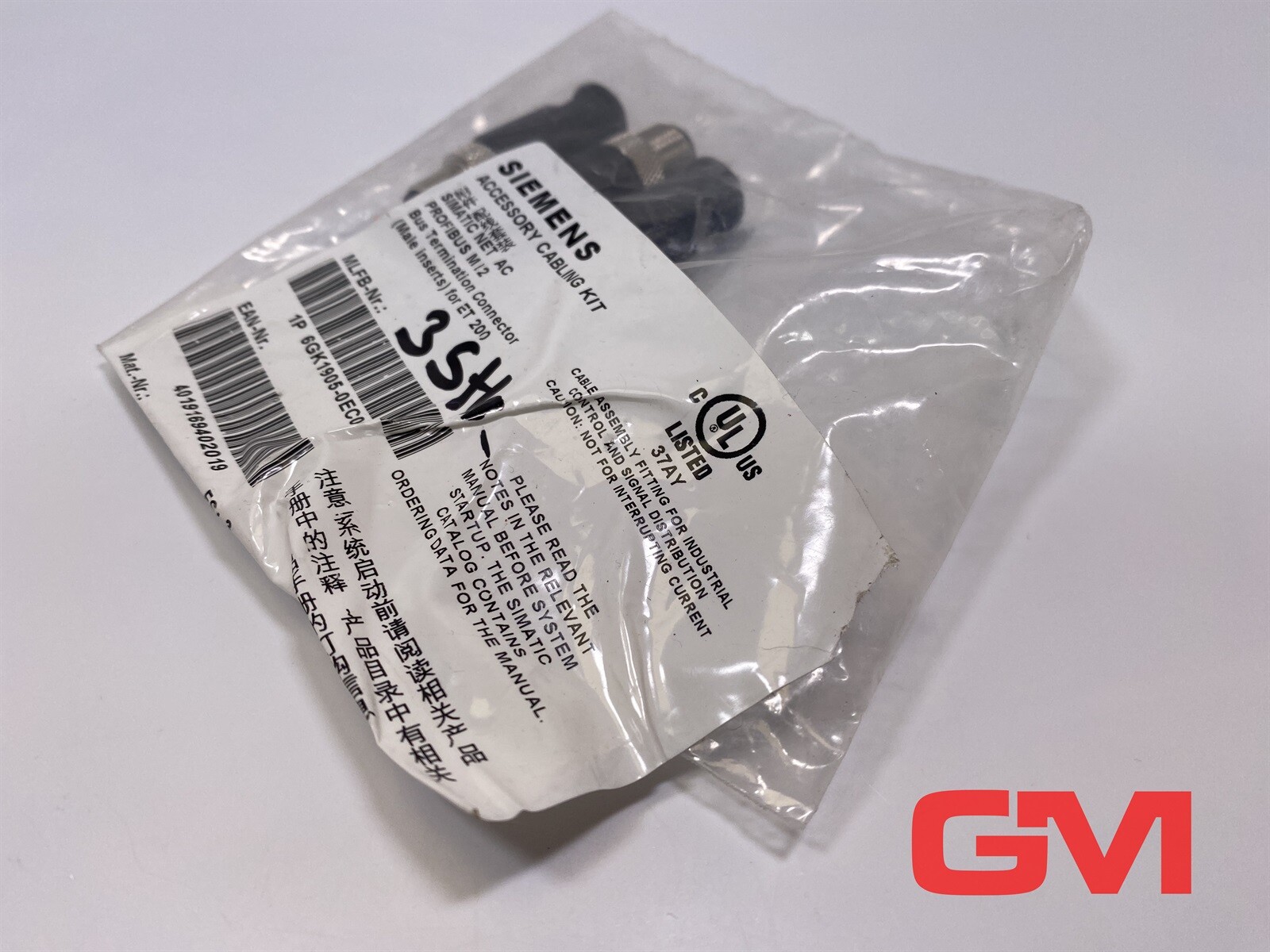 3x Siemens M12 Bus Termination Connector 6GK1905-0EC00