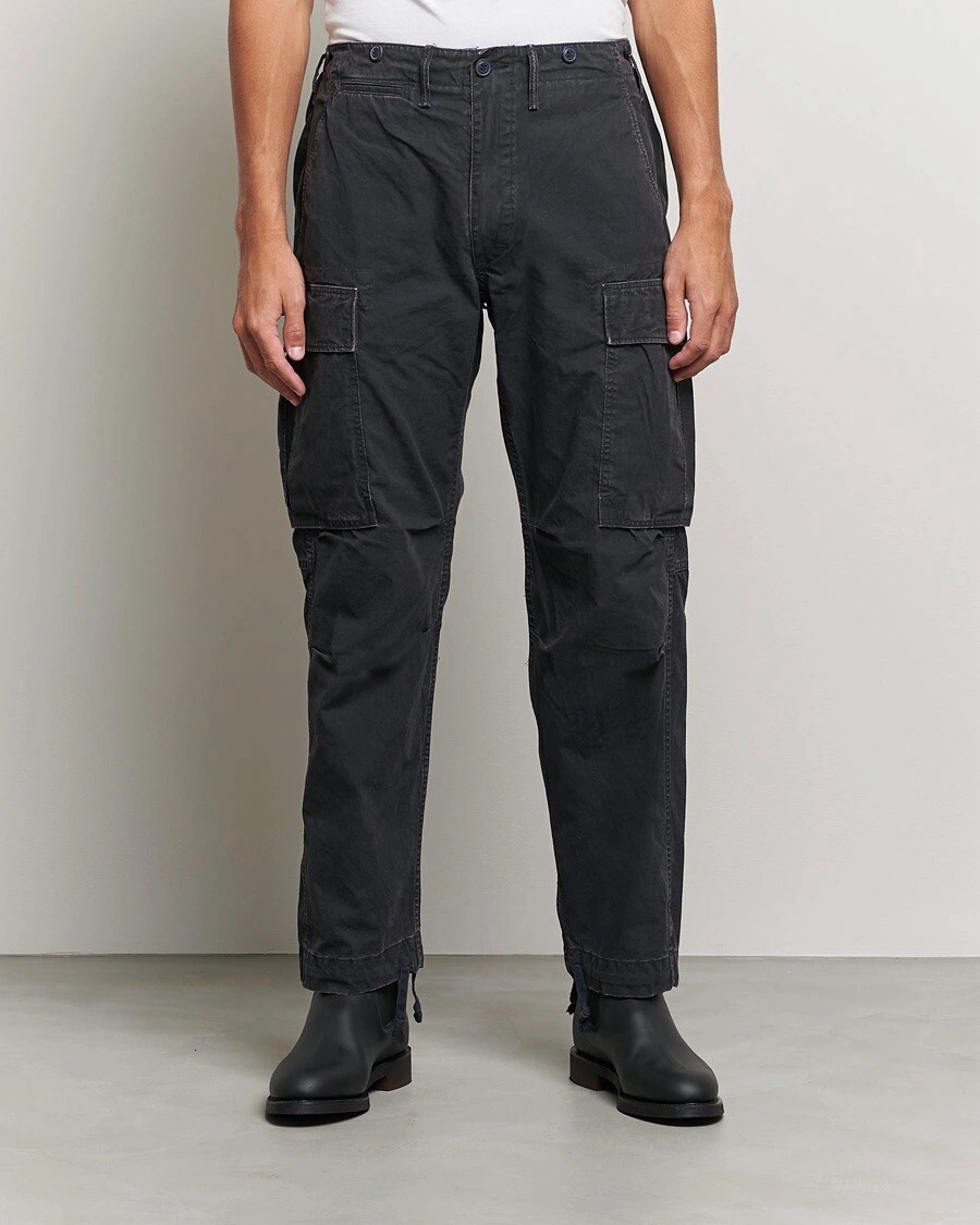 Double RL Ralph Lauren RRL Surplus Cargo Pants Black Washed Double RL Ralph Lauren RRL Surplus Cargo Pants Black Washed