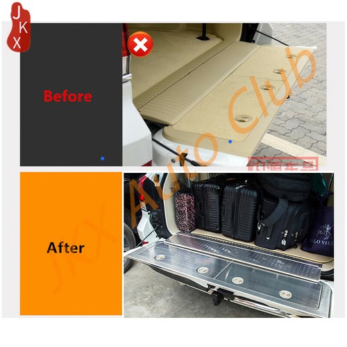 For LEXUS LX570 2008-2020 Stainless Rear Trunk Guard Pedal Covers Trim Moulding - Picture 3 of 12