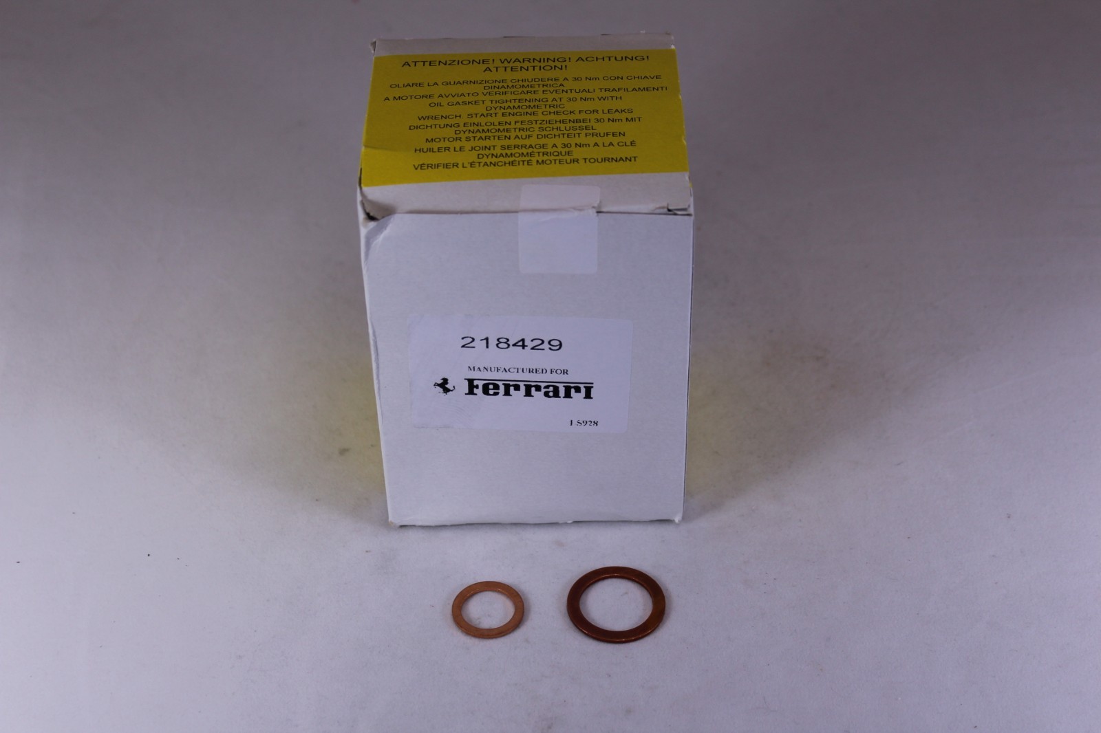 FERRARI OIL FILTER KIT FF Purflux OEM Factory Part # 218429