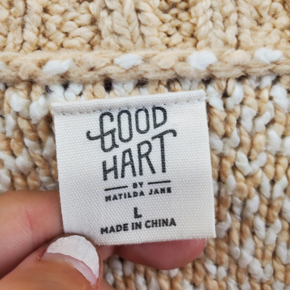 GOOD HART Matilda Jane Suéter Mujer Grande Largo Medio Cárdigan Manga Puños Foto 2 de 4