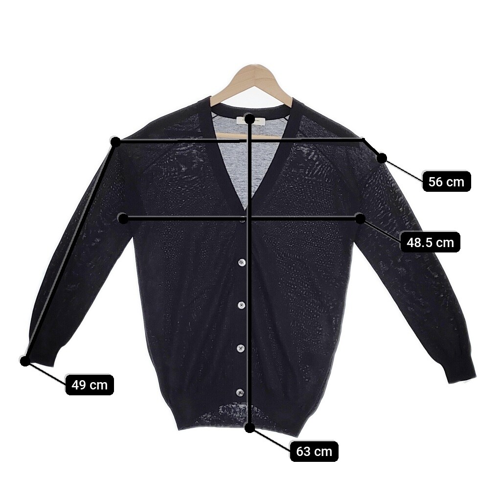 UNITED ARROWS Cotton high gauge knit 1515-106-0748 cardigan