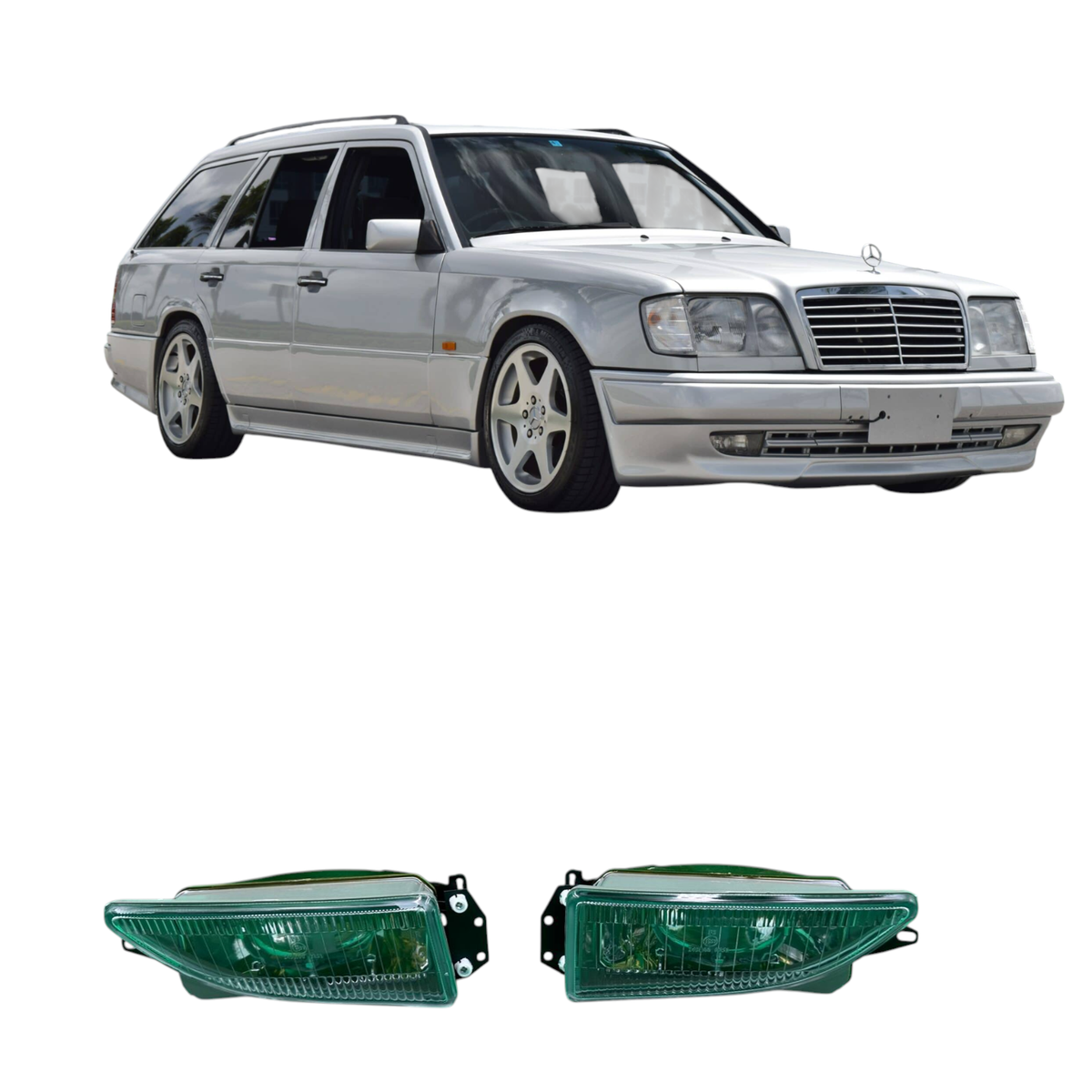 For Mercedes Genuine-Quality AMG Fog Light Set for W124 AMG Bumper