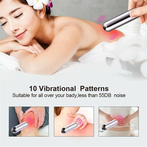 Full Body Mini Bullet Vibrating Massager 10 Speeds Vibrato USB-Rechargeable New - Picture 3 of 11