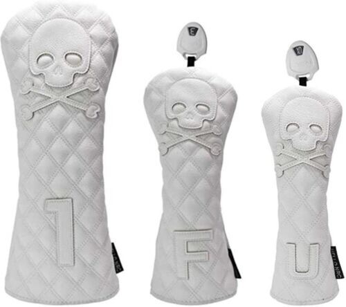 Premium Leather Skull Golf Wood Head Cover Driver Fairway Wood Hybrid Club Cover - Bild 7 von 34