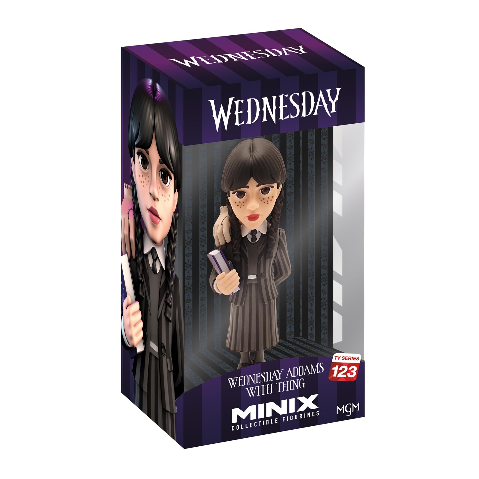 Bandai Minix Wednesday Аддамс с коллекционной моделью Thing Wednesday и Thing