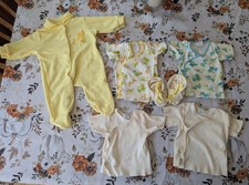 Vintage Gerber/Carter's 7-Pc Cotton Set Footed Sleeper Shirts Booties Nightgown