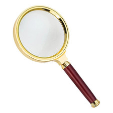 Vintage Magnifying Glass 10x Magnifying Glass Wood Antiquebrass Magnifier