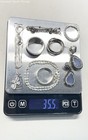 Silver Stamped/Unstamped Chain-Pendant-Bracelet-Earrings-Ring (8 Pcs) 35.5gr — photo 7