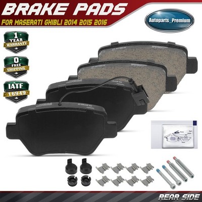 4x Rear Driver & Passenger Ceramic Brake Pads for Maserati Ghibli 2014 2015 2016