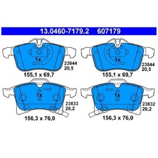 ATE Bremsbelagsatz Bremsklötze vorne 93186713 93181189 1605177 1605996 | 547584