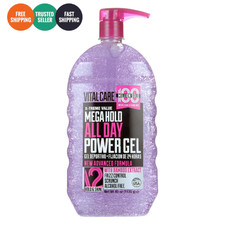 Vitalcare Mega Hold All Day Power Hair Gel 40 oz Alcohol Free Frizz Control