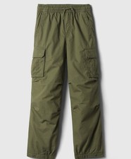 Gap Kids Boys Baggy Olive Green Cargo Pants Size XS 4-5 