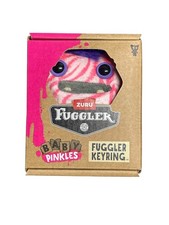 FUGGLER Baby Pinkles 3.5" WIDE EYED WEIRDO Pink Zebra Keychain Keyring NEW Read