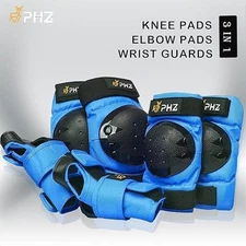 PHZ. Adult Knee Pads Elbow Pads Wrist Guards 3 in 1 Protective Gear Set NEW
