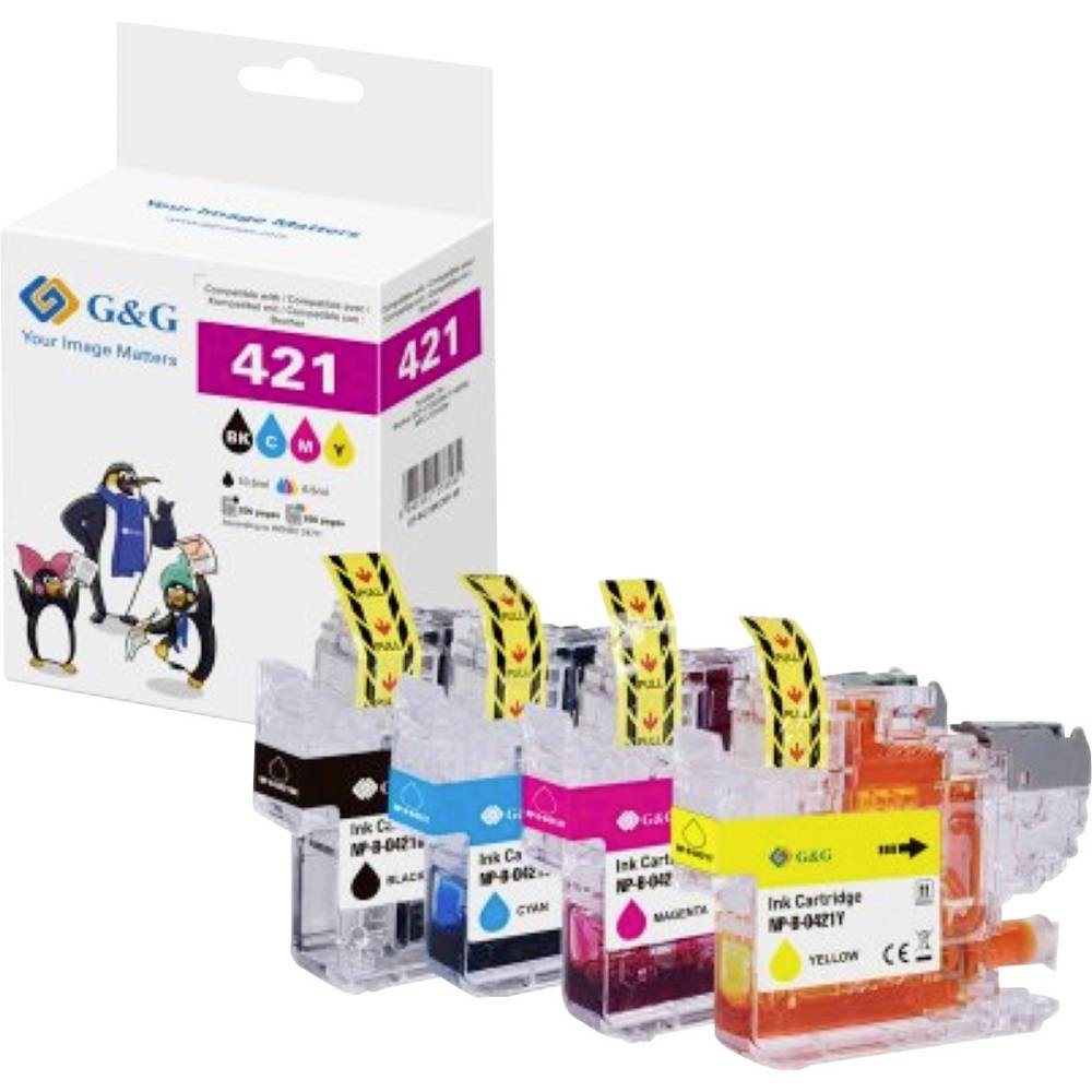 G&G GP-B421BKCMY-4P encre haute capacité pour des impressions sans traces
