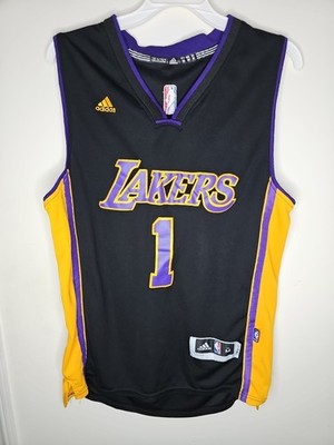 D Angelo Russell #1 Men's Size Medium Adidas Los Angeles Lakers Jersey