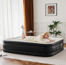 16" 18" Twin Queen Air Blow Up Inflatable Mattress Airbed with Built-in Pump
