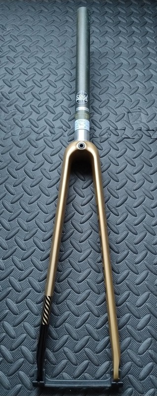 Columbus Futura Road SL Rim Brake Carbon Fibre Fork 1-1/8 steerer - black/gold