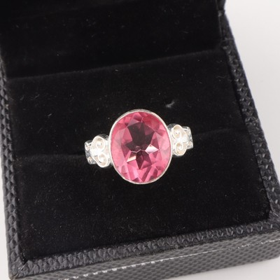 Pink Tourmaline Gemstone 925 Sterling Silver Ring Handmade Jewelry Ring For Gift