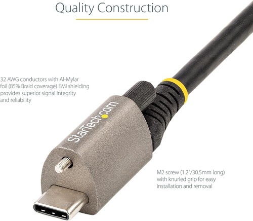 StarTech.com 3ft (1m) Top Screw Locking USB C Cable 10Gbps - USB 3.1/3.2 Gen 2 T - Bild 7 von 7